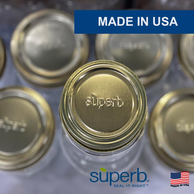 Superb Regular Mouth Canning Lid 60 pk