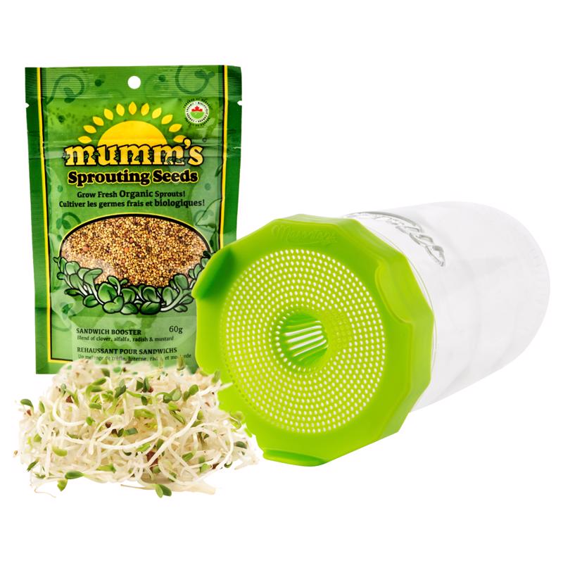 Masontops Wide Mouth Sprouting Kit 24 oz Green