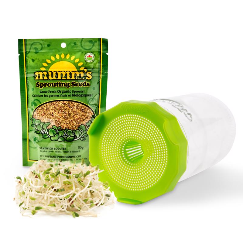 Masontops Wide Mouth Sprouting Kit 24 oz Green