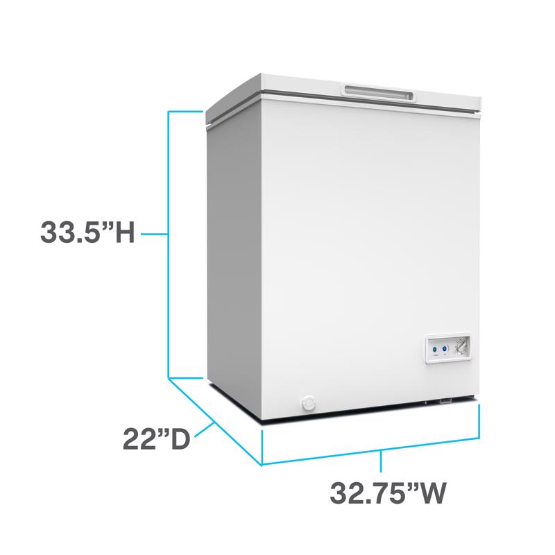 Avanti 7 cu ft White Steel Chest Freezer 129 W