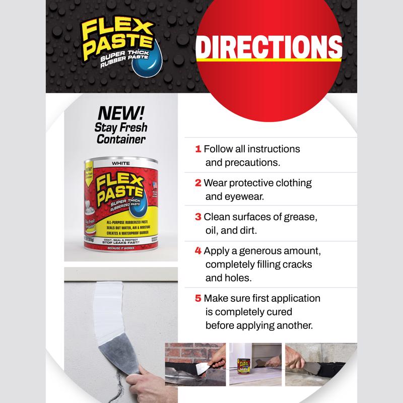 Flex Seal Family of Products Flex Paste Clear Rubberized Paste 9 fl. oz.