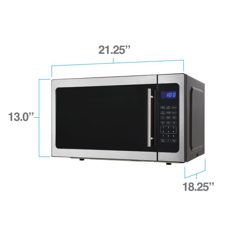 Avanti 1.5 cu ft Silver Microwave 1000 W