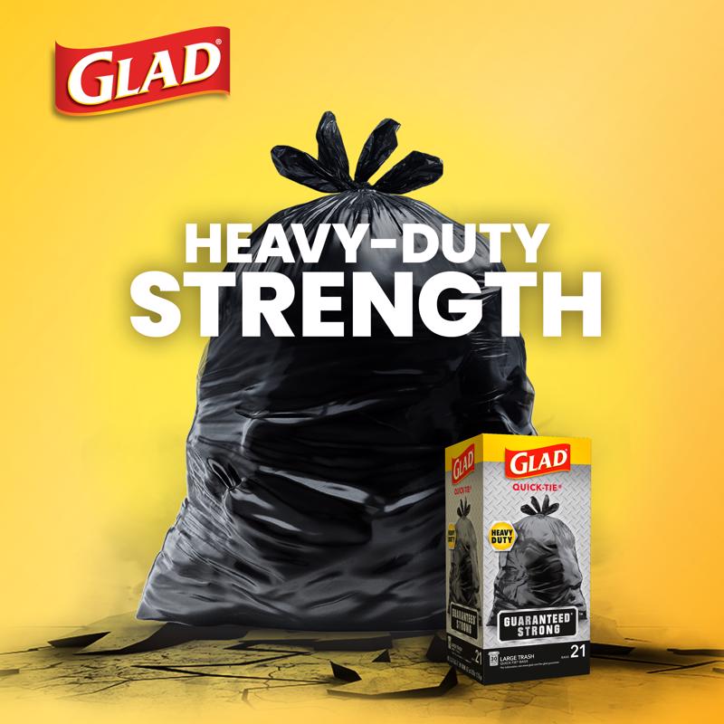 Glad 30 gal Trash Bags Quick Tie 40 pk