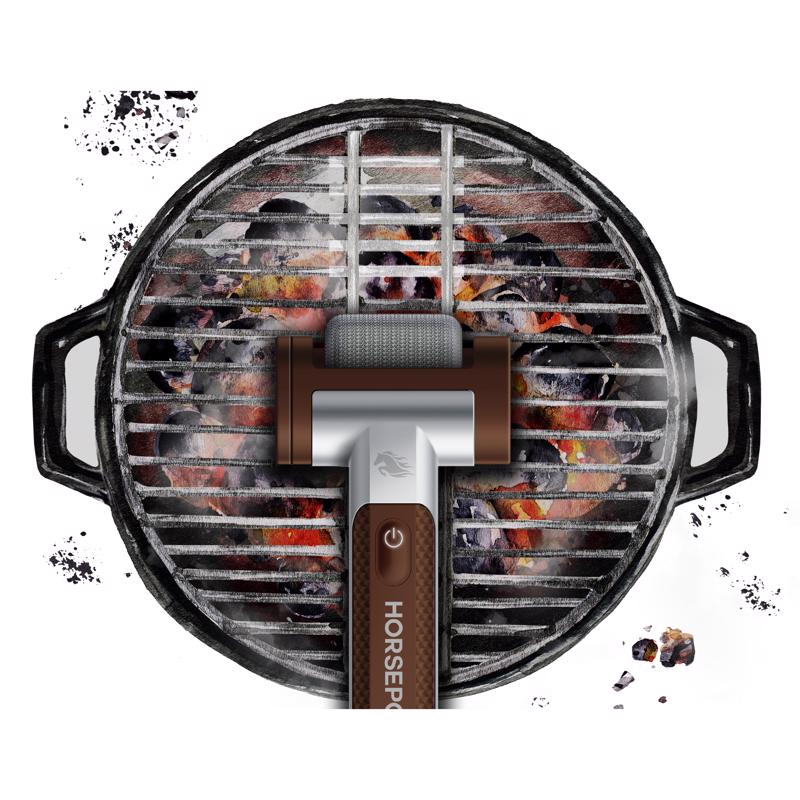 As Seen On TV Horsepower Grill Brush Stainless Steel