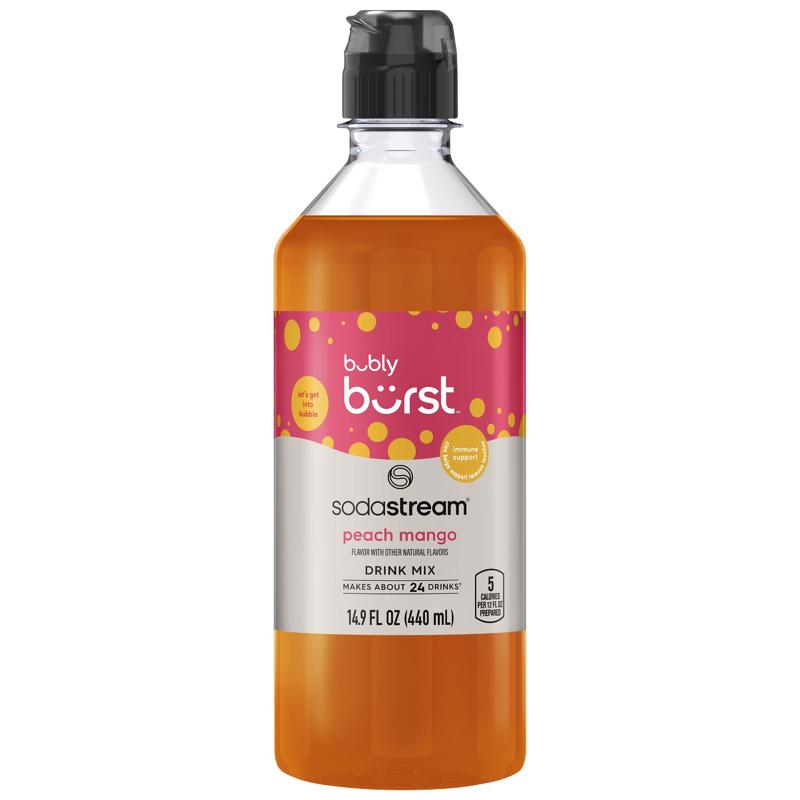 SodaStream Bubly Burst Peach Mango Soda Mix 440 ml