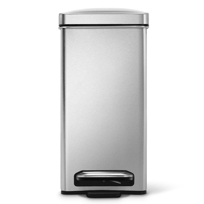 Simplehuman 10 L Silver Stainless Steel Step Trash Can