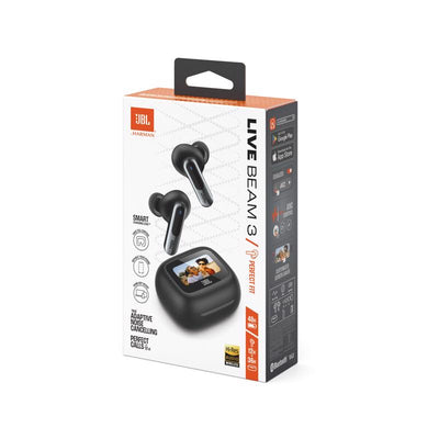 JBL Live Beam 3 Wireless Bluetooth Noise Cancelling Earbuds w/Charging Case