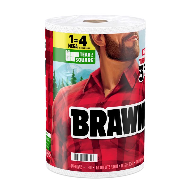 Brawny Tear-A-Square Paper Towels 152 sheet 3 ply