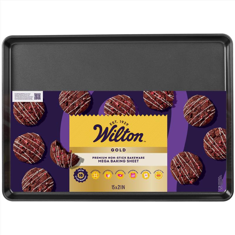 Wilton Gold 15 in. W X 21 in. L Mega Baking Sheet Gray