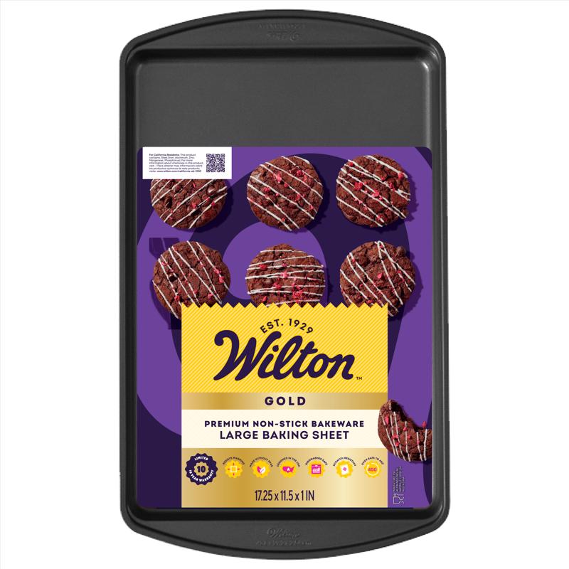 Wilton Gold 12 in. W X 17 in. L Large Baking Sheet Black