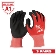 Milwaukee Cut Level 1 Unisex Indoor/Outdoor Gloves Red XL 3 pair