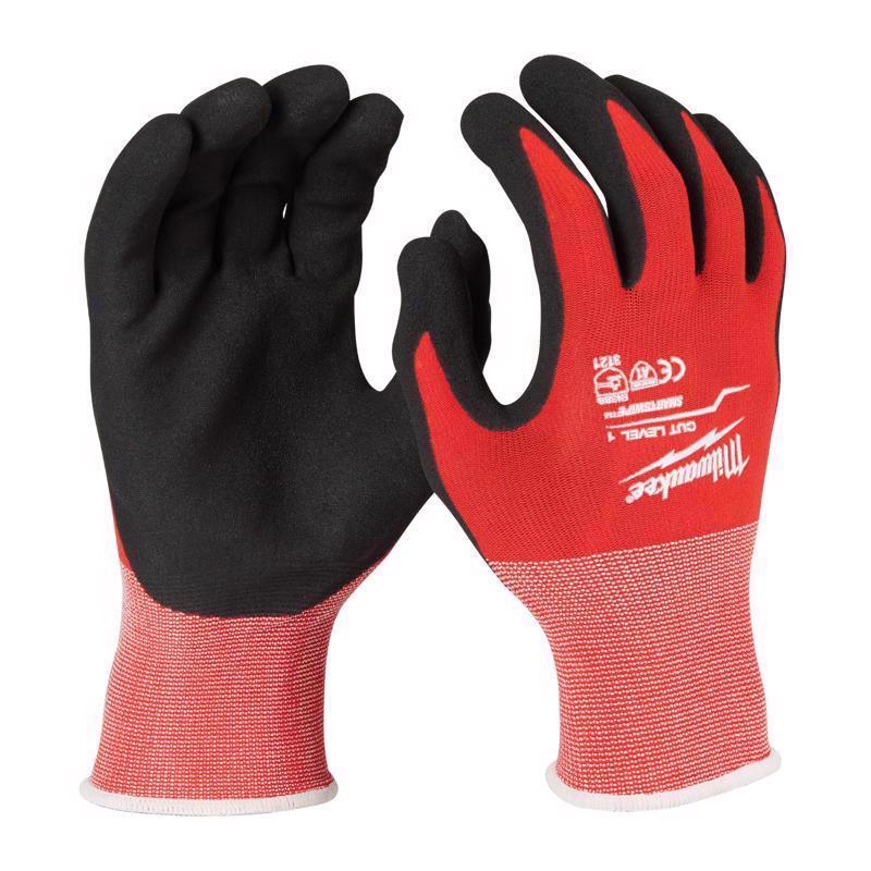 Milwaukee Cut Level 1 Unisex Indoor/Outdoor Gloves Red XL 3 pair