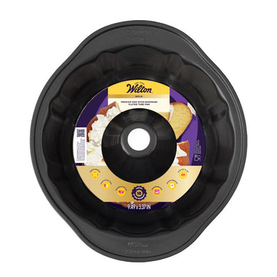 Wilton Gold 3 in. W X 9 in. L Fluted Tube Pan Gray
