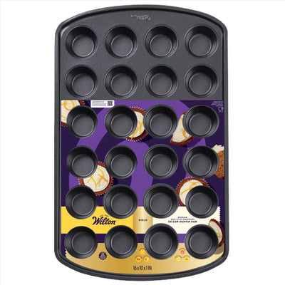 Wilton Gold 10 in. W X 16 in. L Mini Muffin Pan Gray