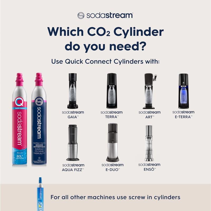 SodaStream Gaia Black 1 L Sparkling Water Maker Kit