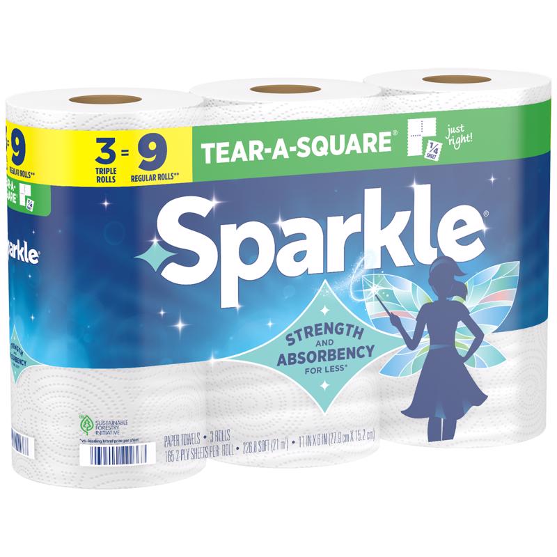 Sparkle Paper Towels 165 sheet 2 ply 3 pk