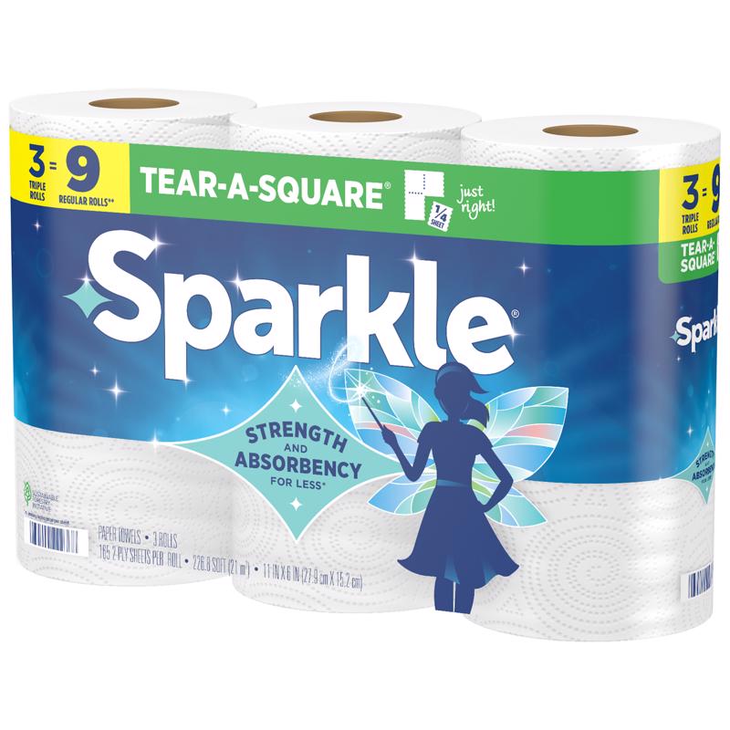Sparkle Paper Towels 165 sheet 2 ply 3 pk