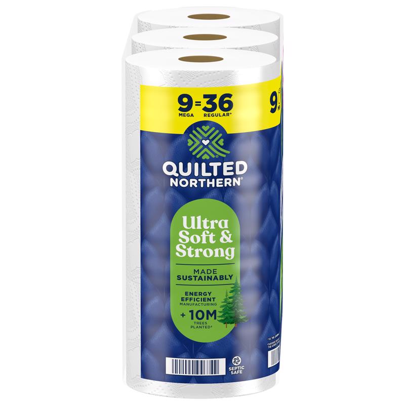 Quilted Northern Toilet Paper 9 Rolls 295 sheet 1180 in.