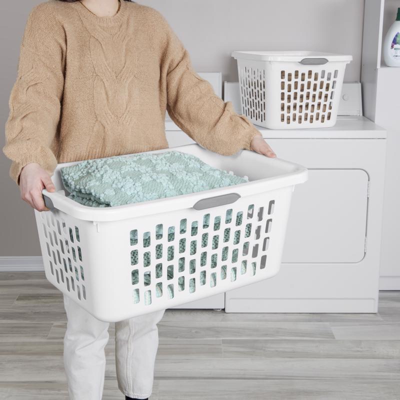 Sterilite White Plastic Laundry Basket