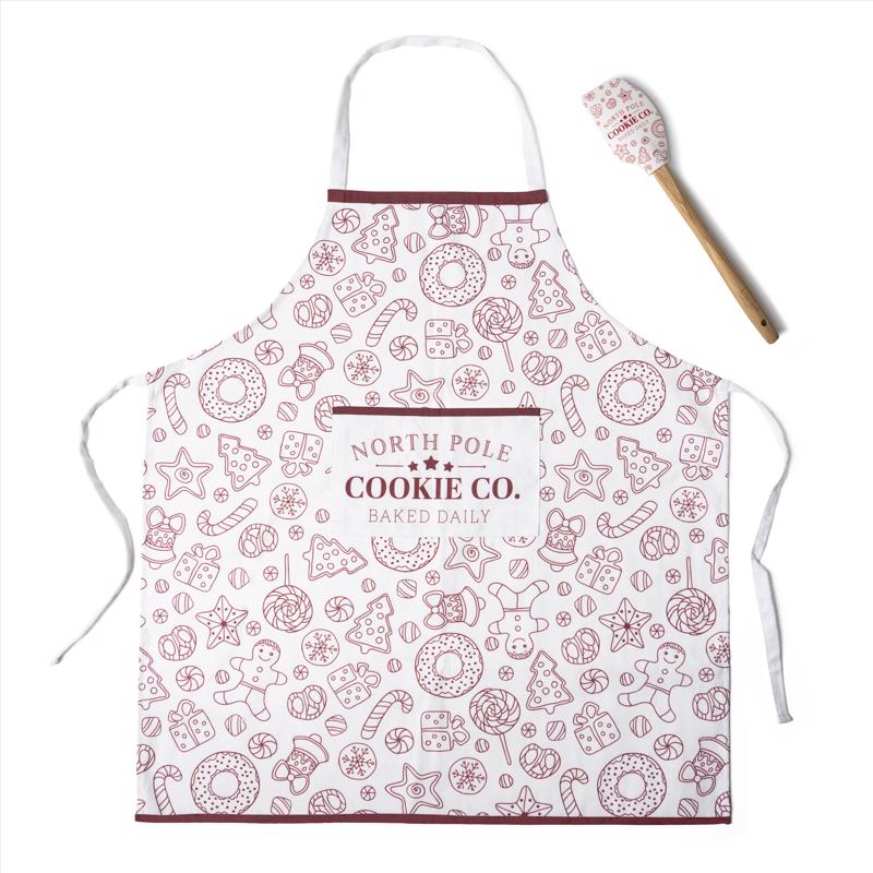 Krumbs Kitchen Assorted Cotton/Polyester Apron and Spatula