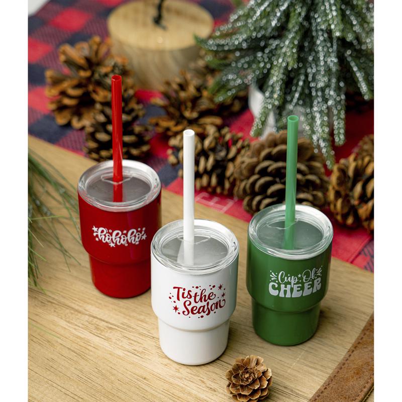 Santa's Lil Sippers Drinking Glass