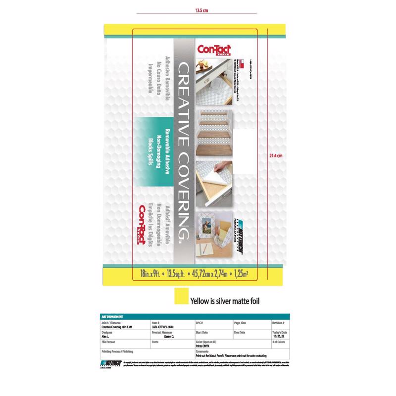 Con-Tact 9 ft. L X 18 in. W Gray Shelf Liner