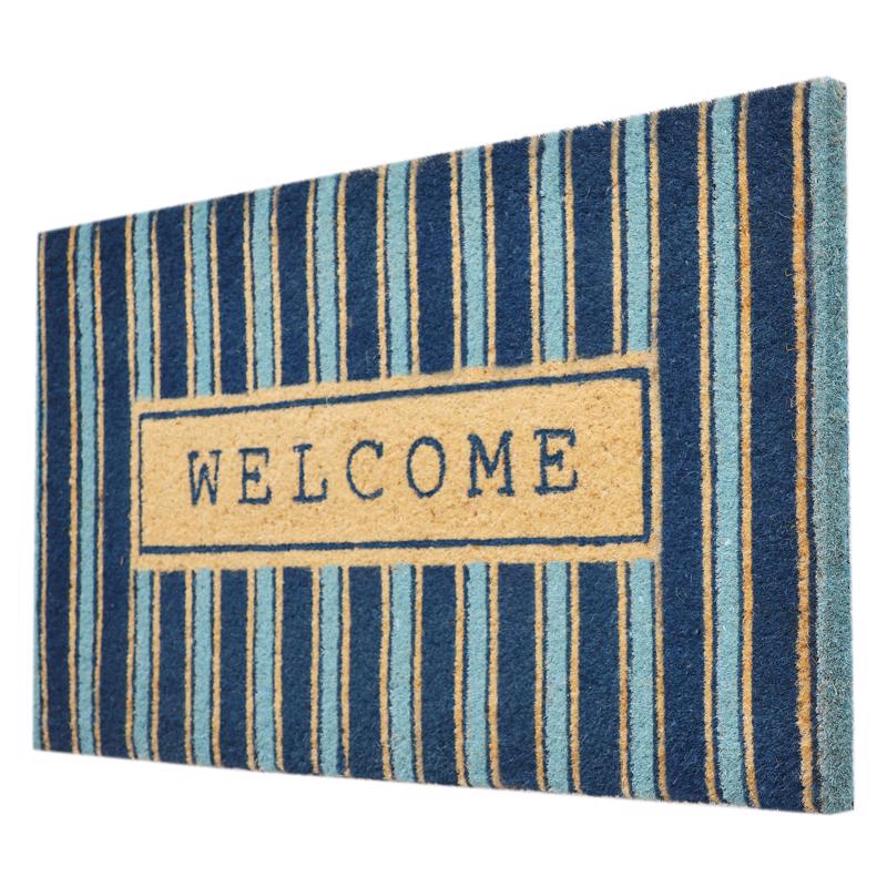 First Concept 18 in. W X 30 in. L Multi-Color Coir Door Mat