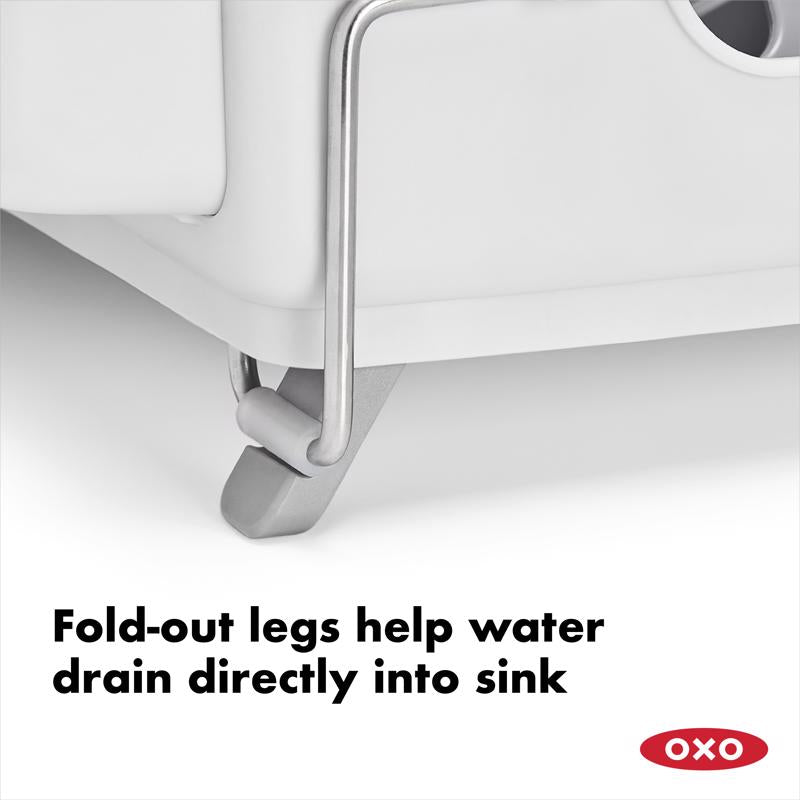 OXO Good Grips 19 in. L X 16 in. W X 5 in. H Gray Stainless Steel Dish Rack