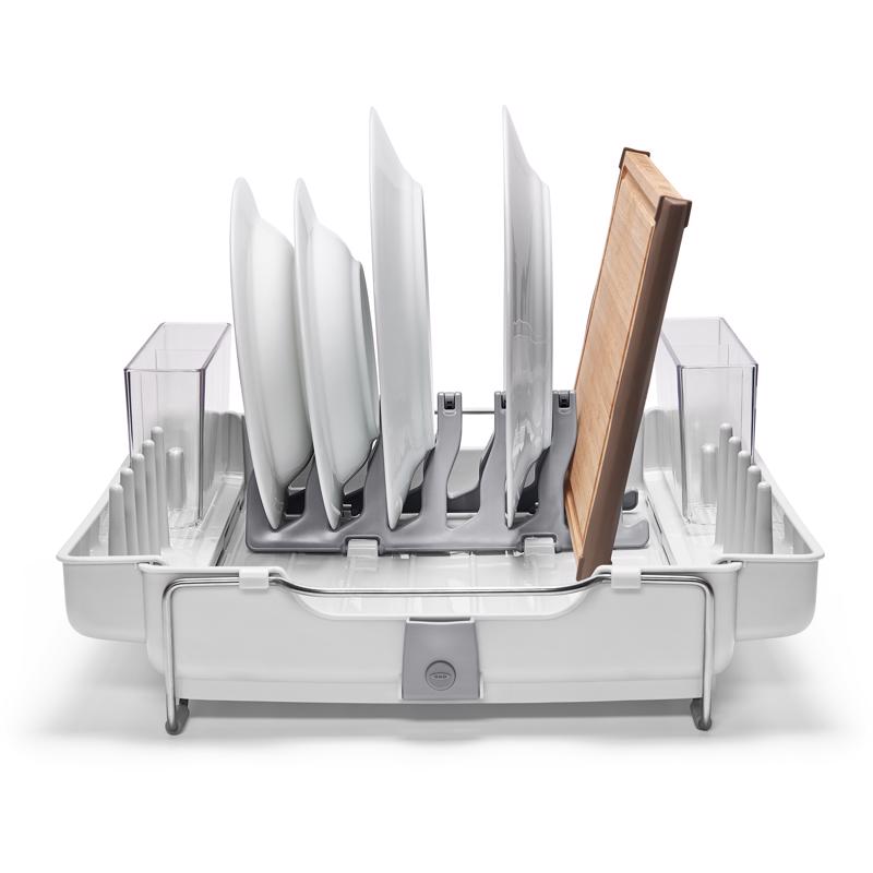 OXO Good Grips 19 in. L X 16 in. W X 5 in. H Gray Stainless Steel Dish Rack