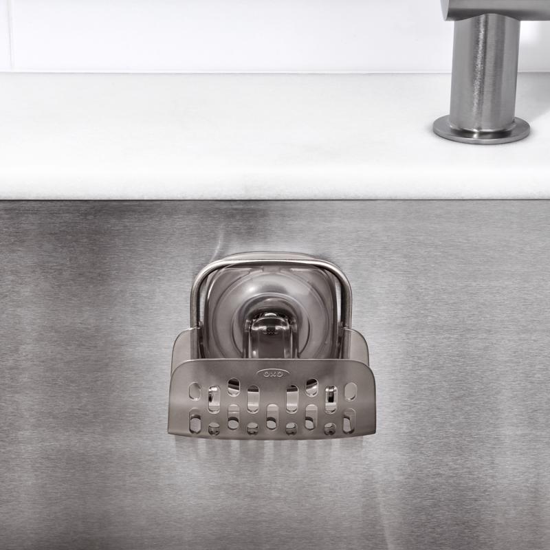 OXO Good Grips 3 in. L X 4 in. W X 3 in. H Plastic/Stainless Steel Sponge Holder