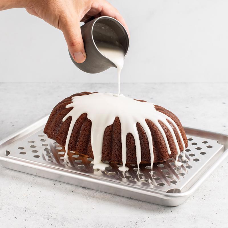 Nordic Ware Aluminum Baking Sheet with Cooling Rack 12.1 in. Silver