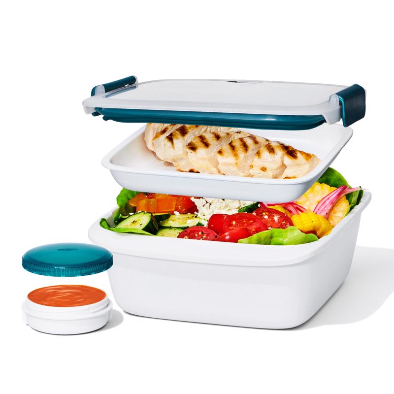 OXO Good Grips 6.3 cups White and Blue Split Food Container w/Lid