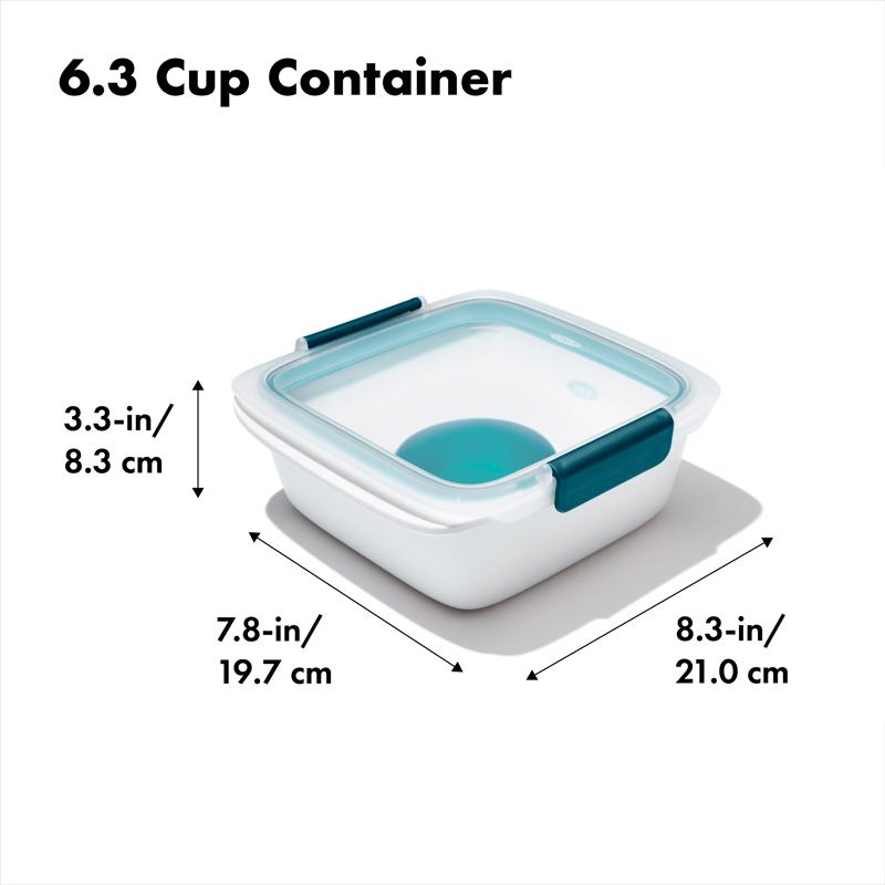 OXO Good Grips 6.3 cups White and Blue Split Food Container w/Lid