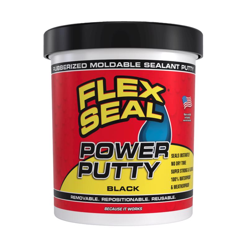 Flex Seal Family of Products Flex Seal Power Putty Black Rubber Sealant 1 lb