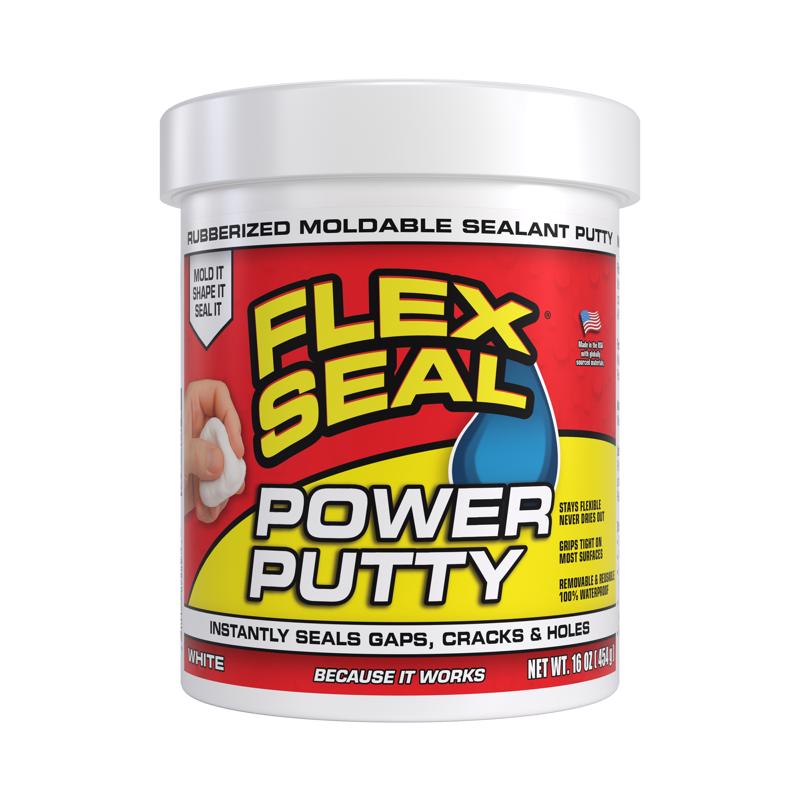 Flex Seal Family of Products Flex Seal Power Putty White Rubber Sealant 1 lb