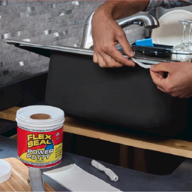 Flex Seal Family of Products Flex Seal Power Putty White Rubber Sealant 1 lb