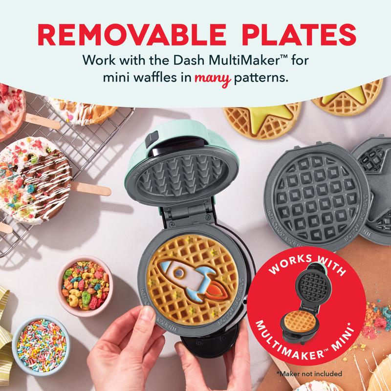 Dash Metal Mini Waffle Removable Plates
