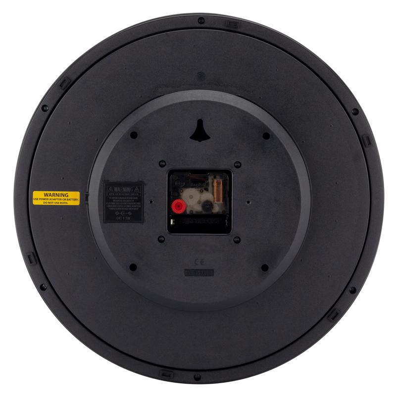 Westclox 14 in. L X 12 in. W Indoor Analog Wall Clock Plastic Black/White