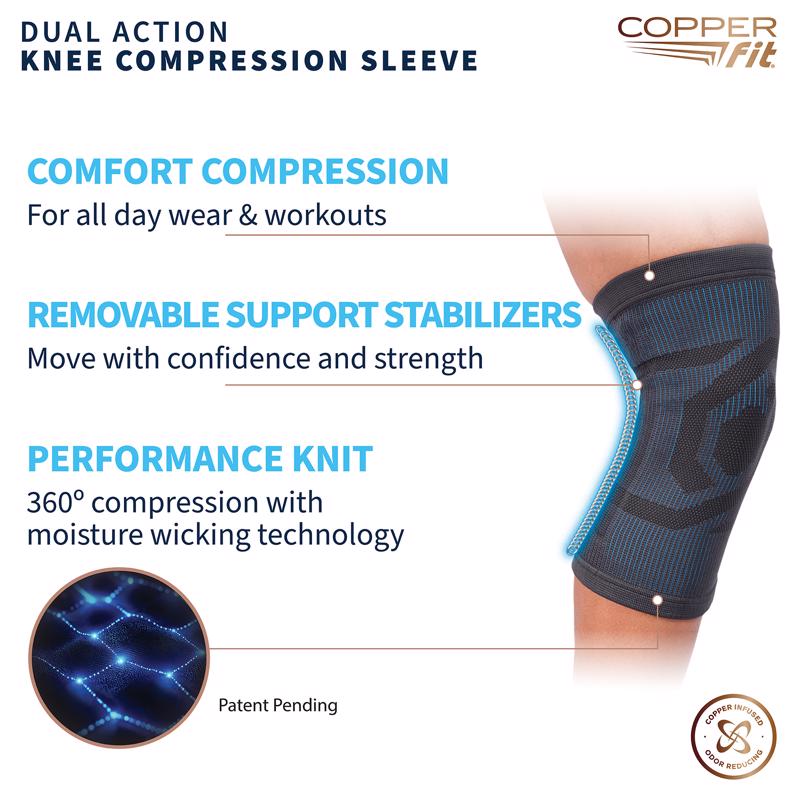 Copper Fit Dual Action Compression Knee Sleeve