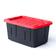 Mini Bin Black/Red Storage Tote 2.44 in. H X 3.31 in. W X 4.81 in. D Stackable