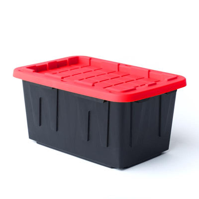 Mini Bin Black/Red Storage Tote 2.44 in. H X 3.31 in. W X 4.81 in. D Stackable