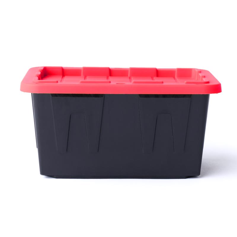 Mini Bin Black/Red Storage Tote 2.44 in. H X 3.31 in. W X 4.81 in. D Stackable