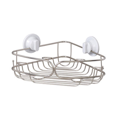 Zenna Home Chrome Silver Stainless Steel Corner Basket