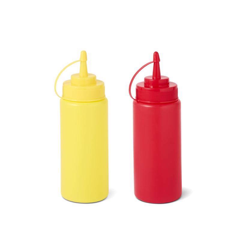 Core Home 12 oz Red/Yellow Plastic Condiment Bottle