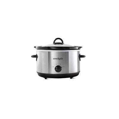 Crockpot 4.5 qt Black/Silver Stoneware Slow Cooker
