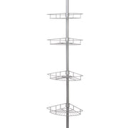 Zenna Home 97 in. H X 11.5 in. W X 8 in. L 4-Shelf Corner Shower Caddy