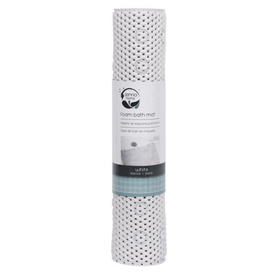 Zenna Home 36 in. L X 17 in. W White PVC Foam Bath Mat