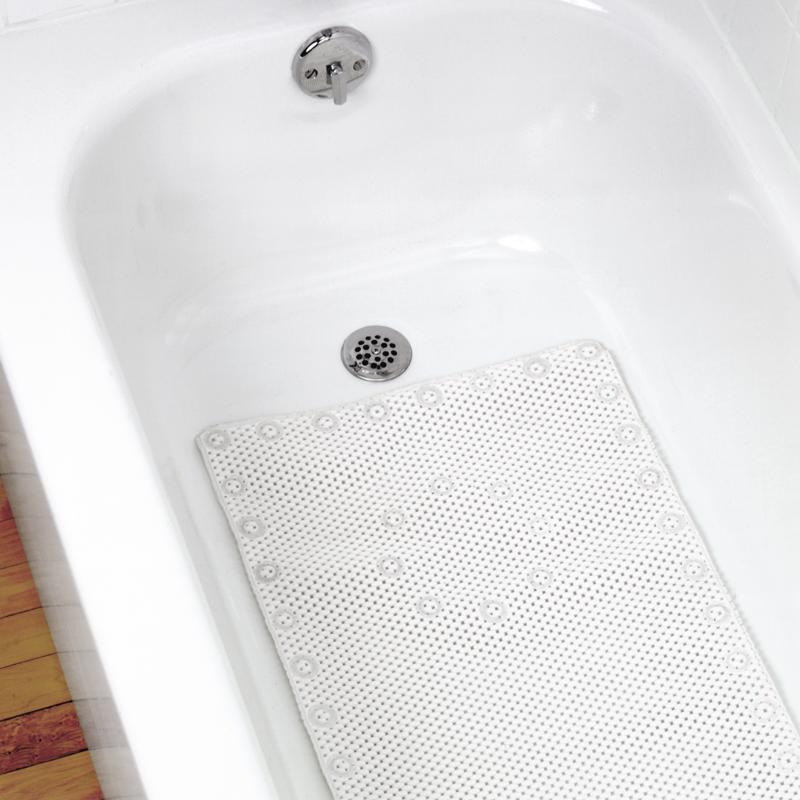 Zenna Home 36 in. L X 17 in. W White PVC Foam Bath Mat
