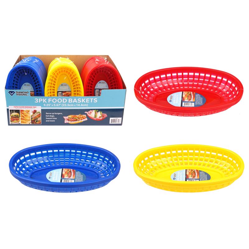 Diamond Visions Assorted ABS Plastic Food Basket