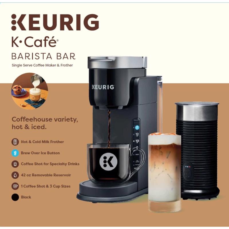 Keurig K-Cafe Barista 42 oz Black Single Serve Coffee Maker
